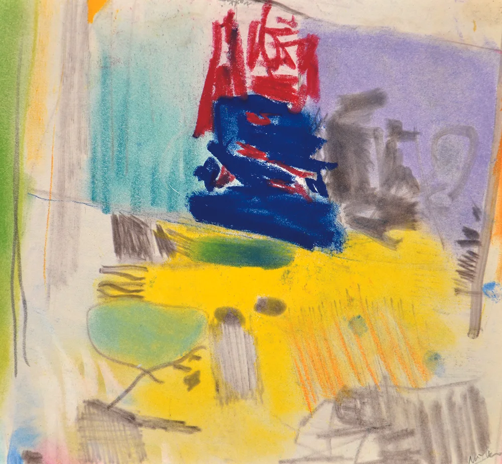 Untitled, Pastel on paper, c. 1958, 8 x 8 5/8 inches