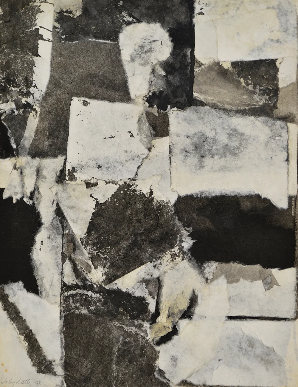 Untitled, Collage with Douglas Howell paper and ink, 1962, 26 1/2 x 20 1/2 inches