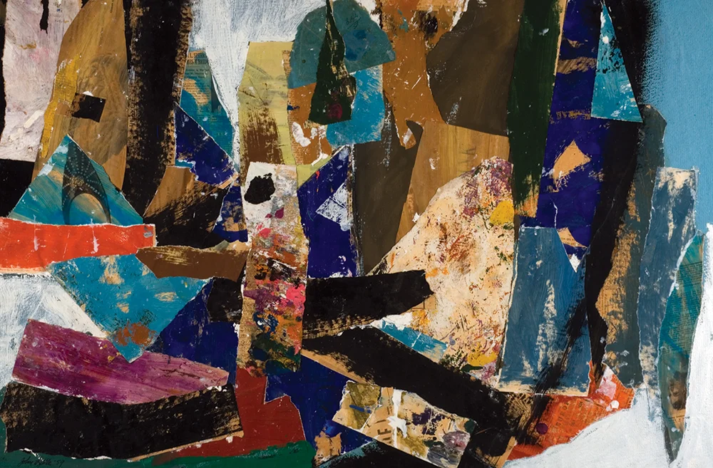 Untitled , Oil and paper collage, 1959, 25 x 38 inches