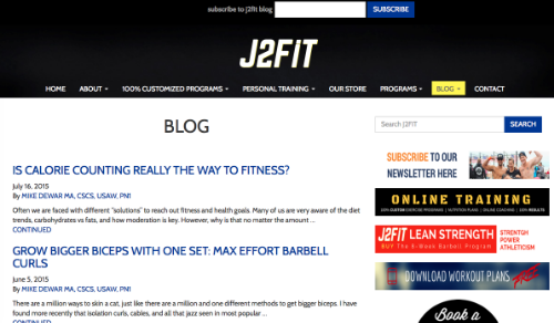 Subscribe to J2FIT Blog