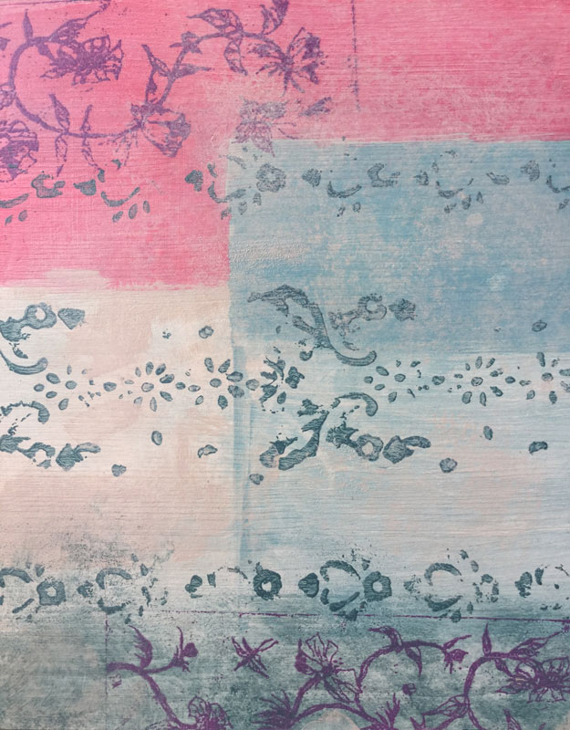 Handpainted Stencil Roller Design
