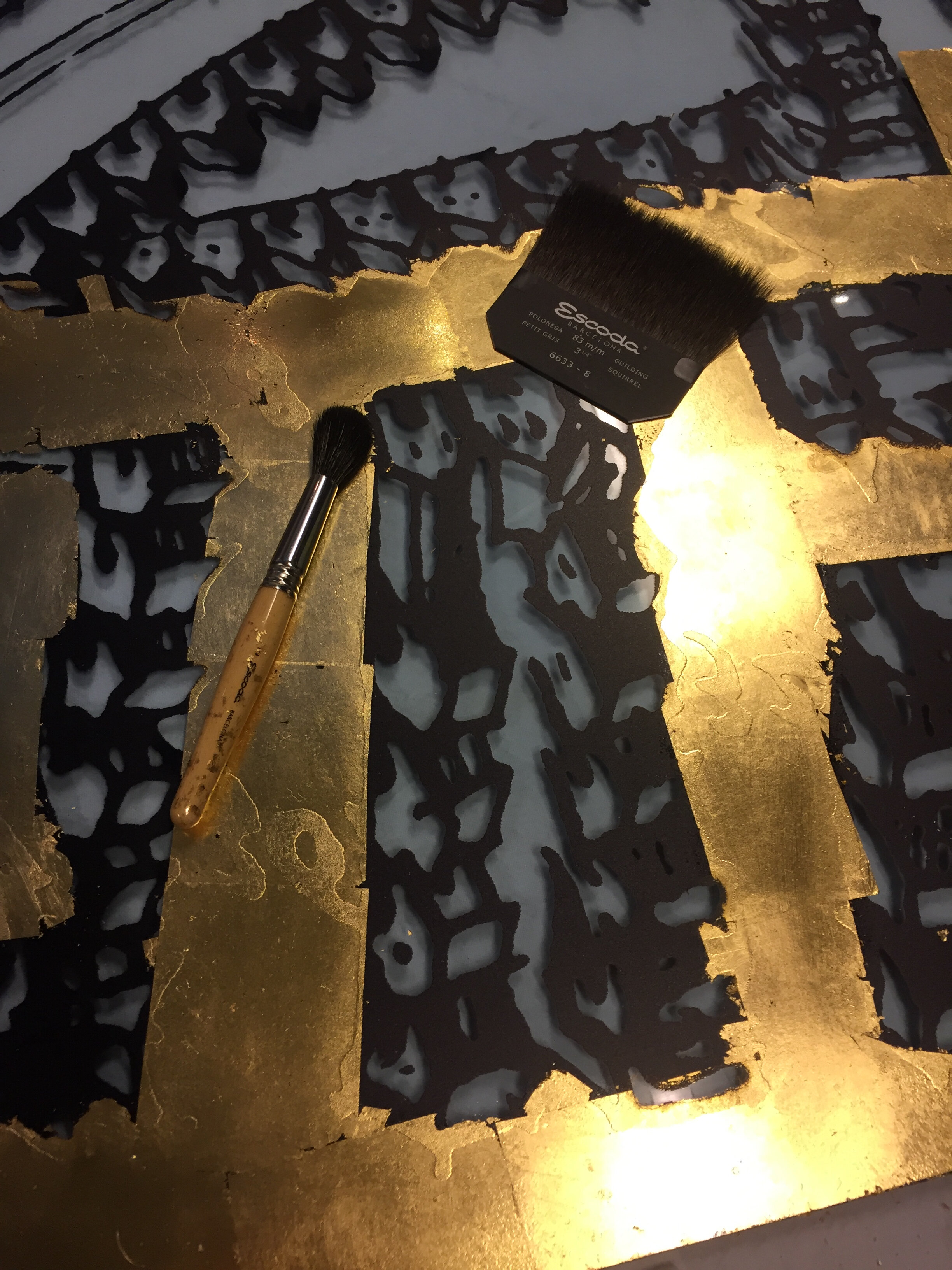 Gold Leaf Panel - Radisson - progress 2.jpg