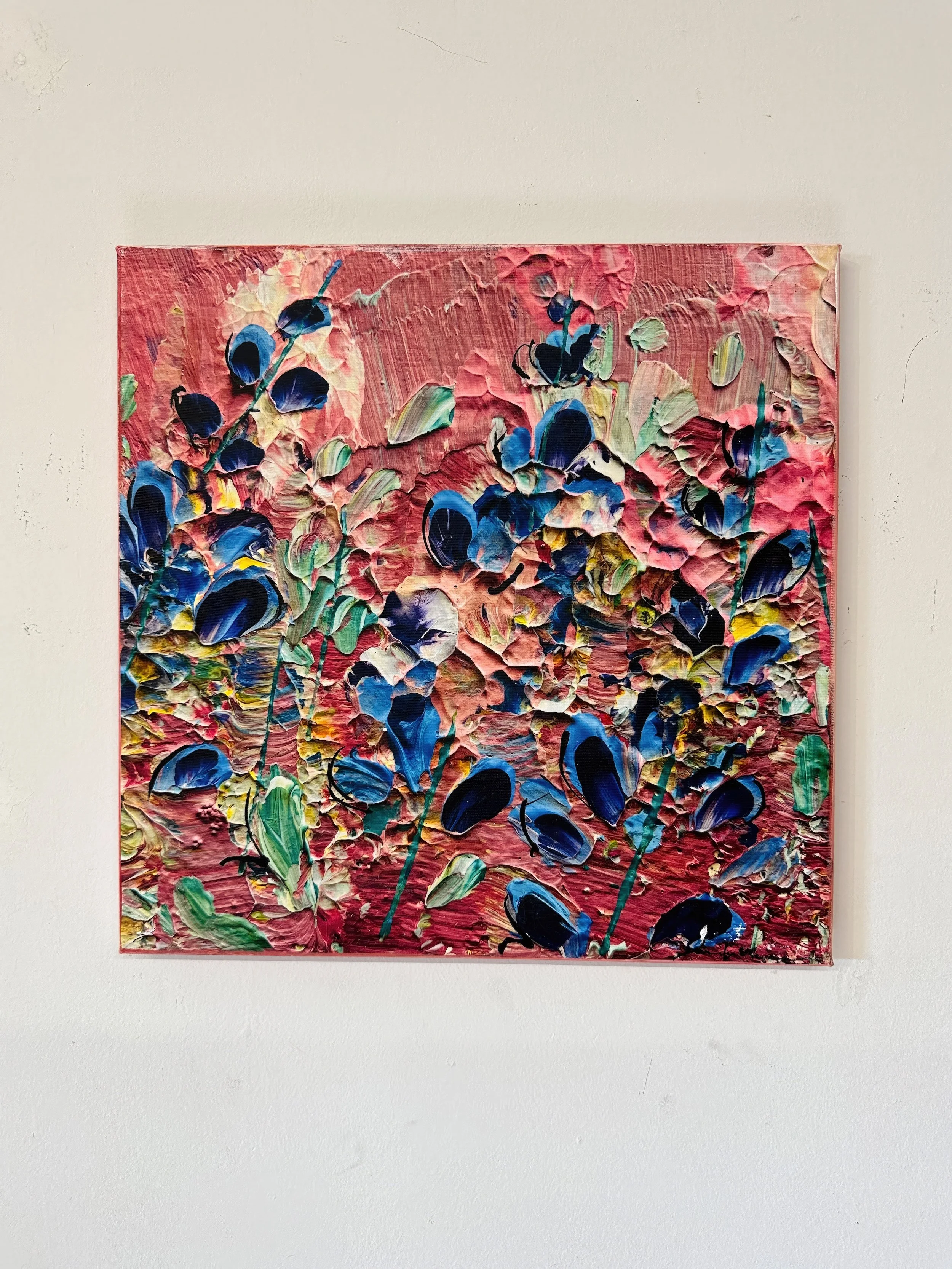   Giclee print on canvas stretched over 3/4 cradle   16x16    