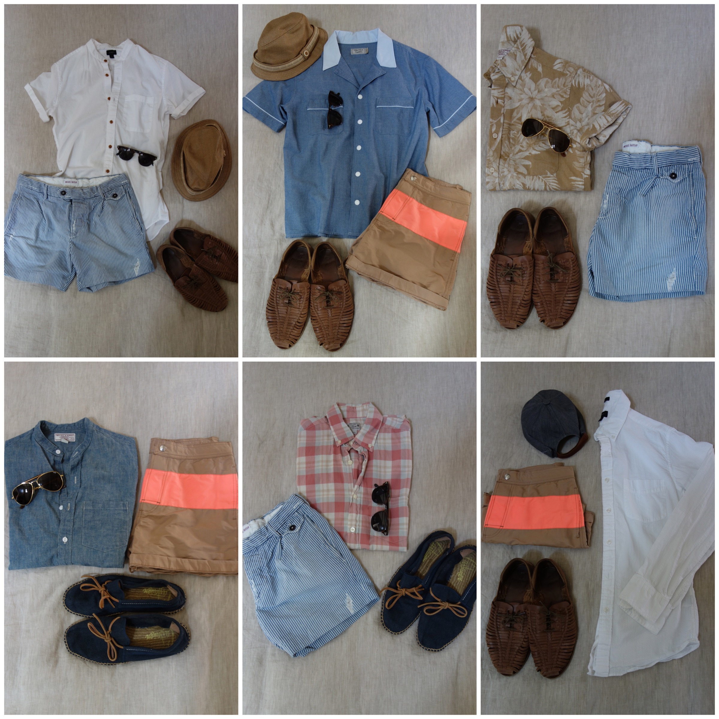 Versatility is key. I want to be able to get several wears out of pants, shorts, and shoes, knowing that I might only be able to wear my shirts once (especially in warmer weather).