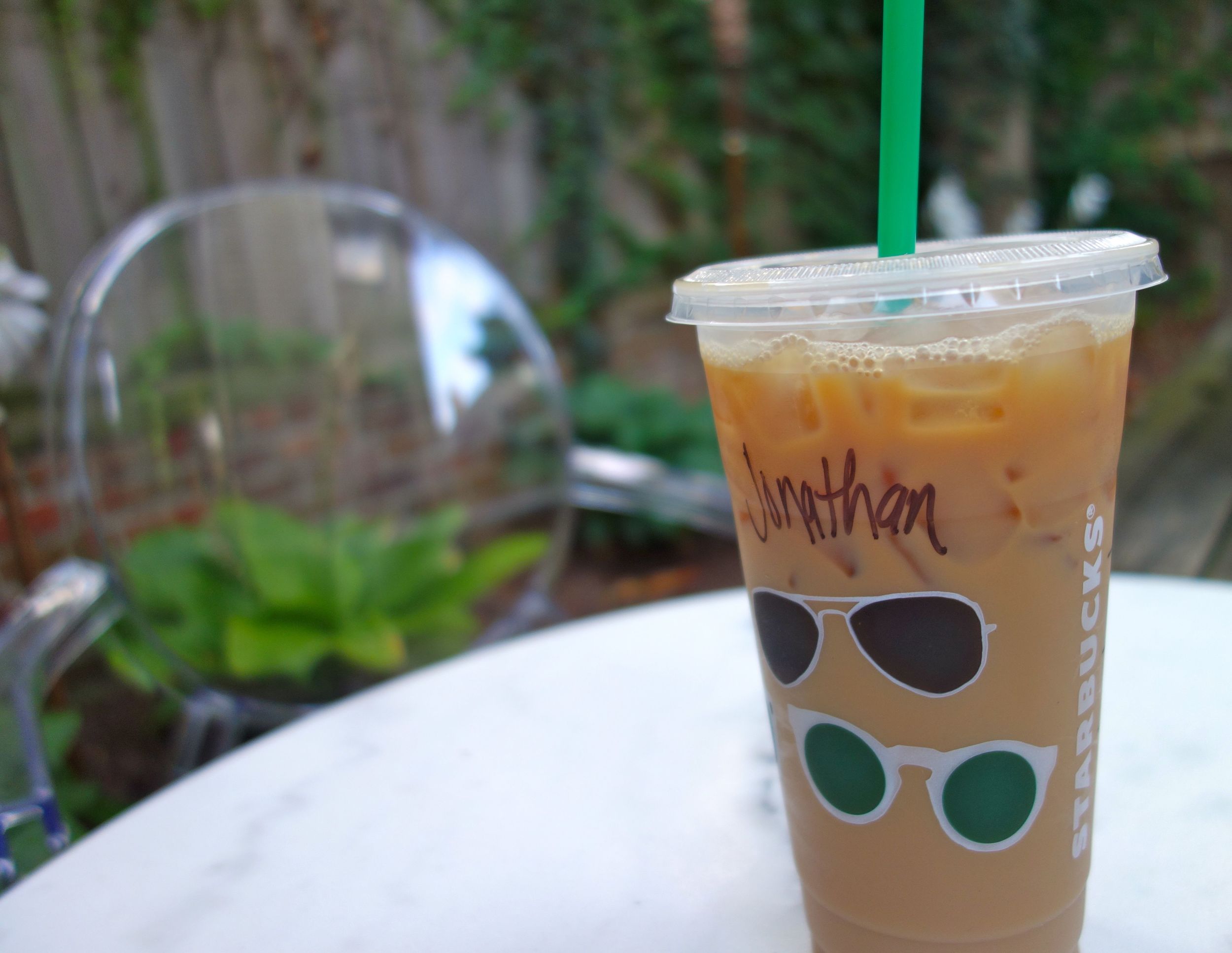 Home, sweet home: broke the news to the local baristas upon my return.