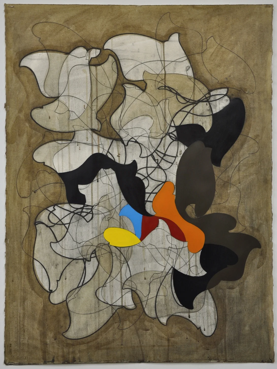 UNTITLED 2010, acrylic and charcoal on paper, 30 X 22 inches