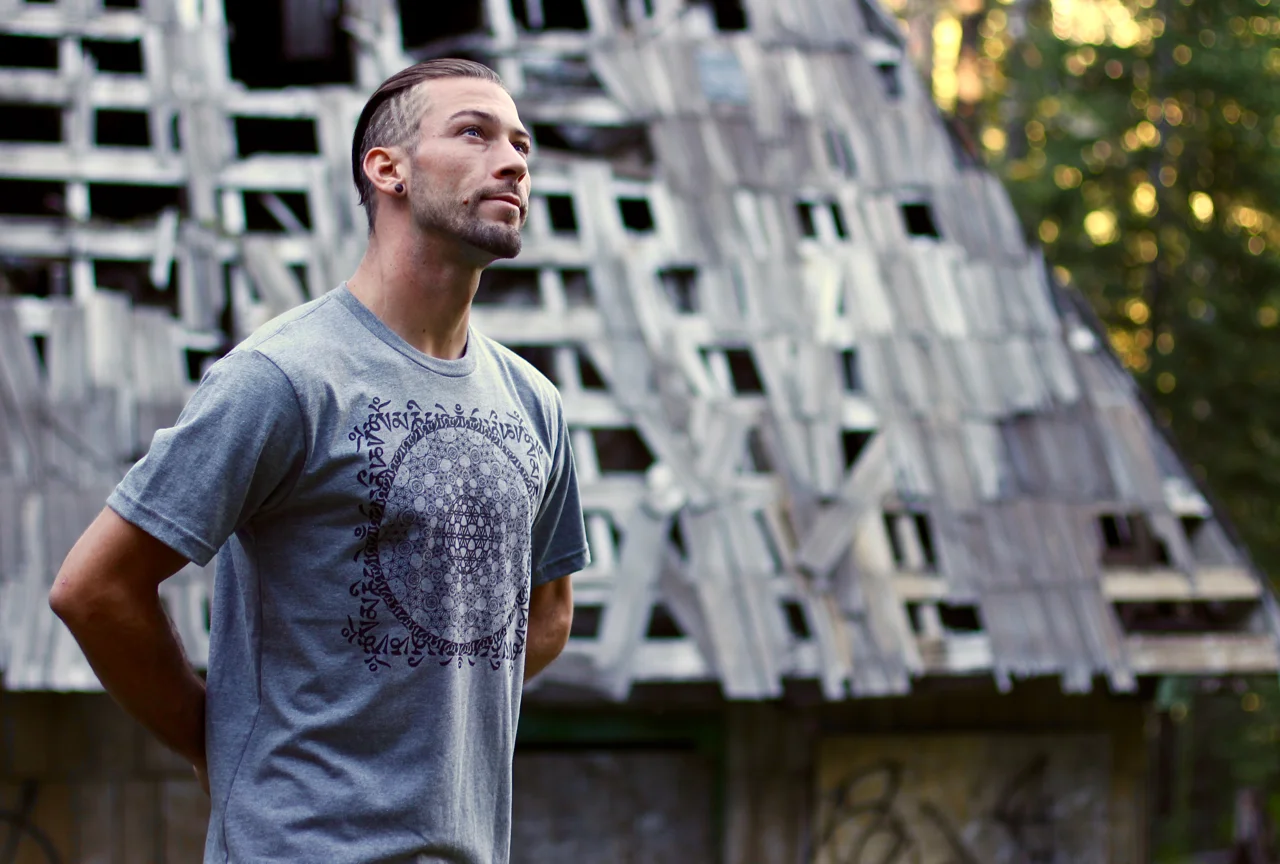 Organic sacred geometry t shirts sustainable