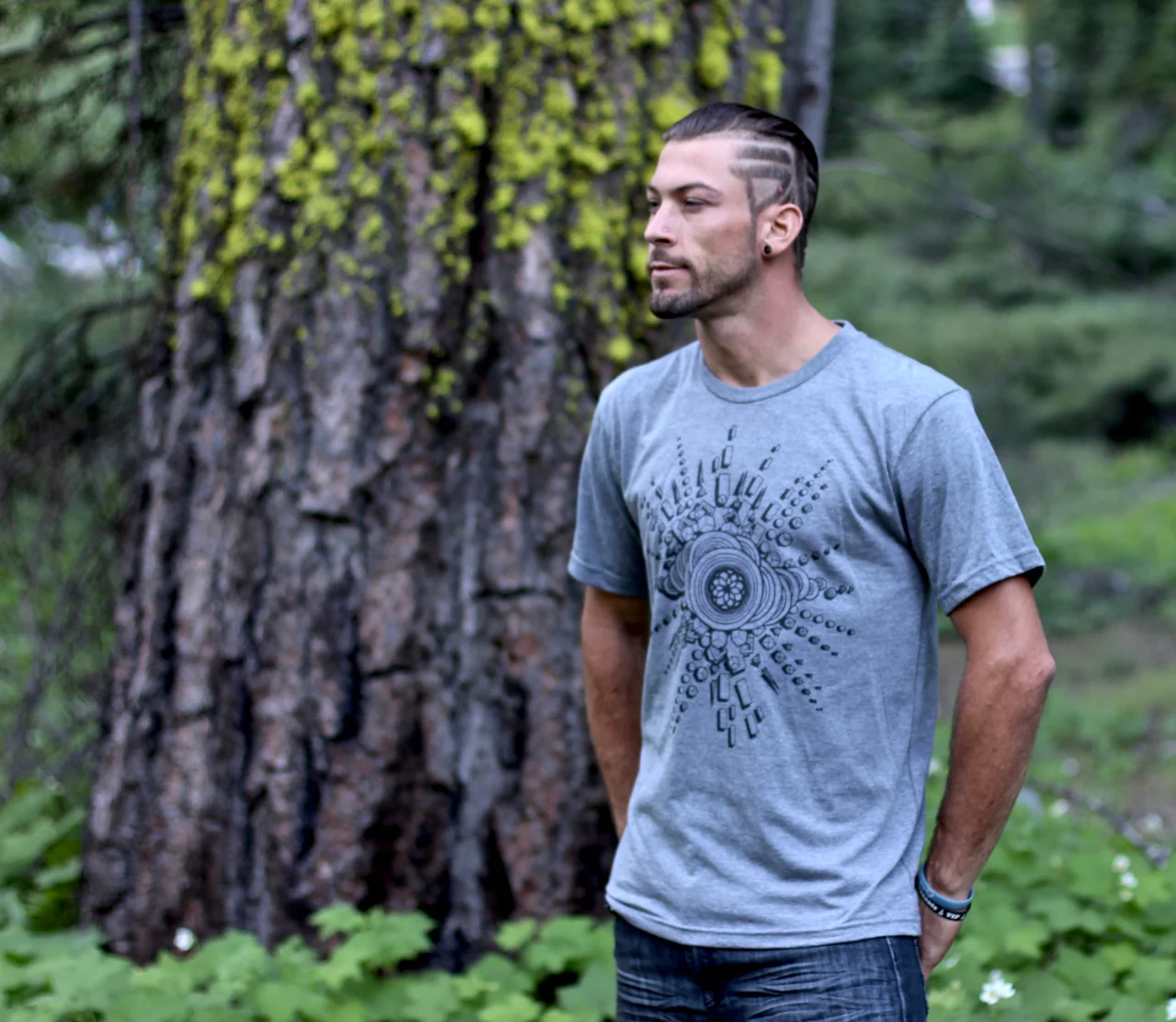 Organic sacred geometry t shirts sustainable eco fashion