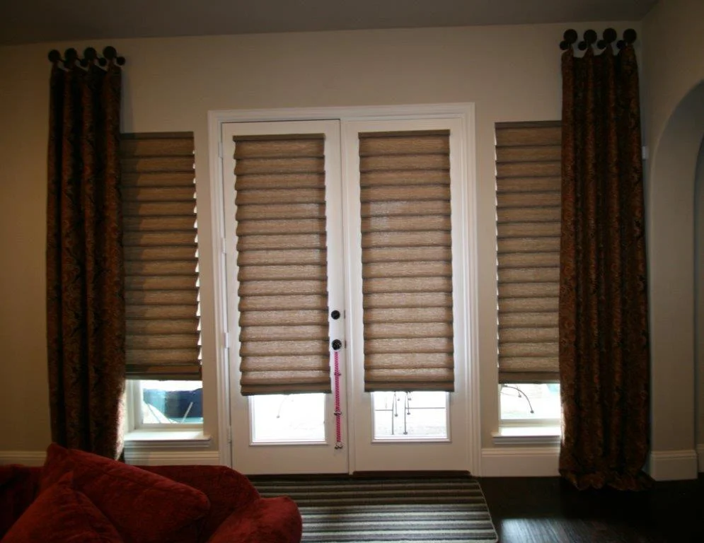 Client Work: Britt's Custom Vignette Roman Shades - Allen, TX