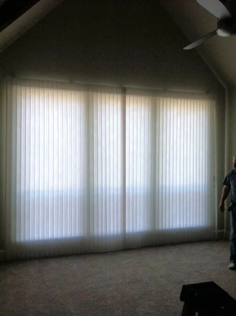 Client Work: Soft Luminette Window Treatments For North Dallas Home