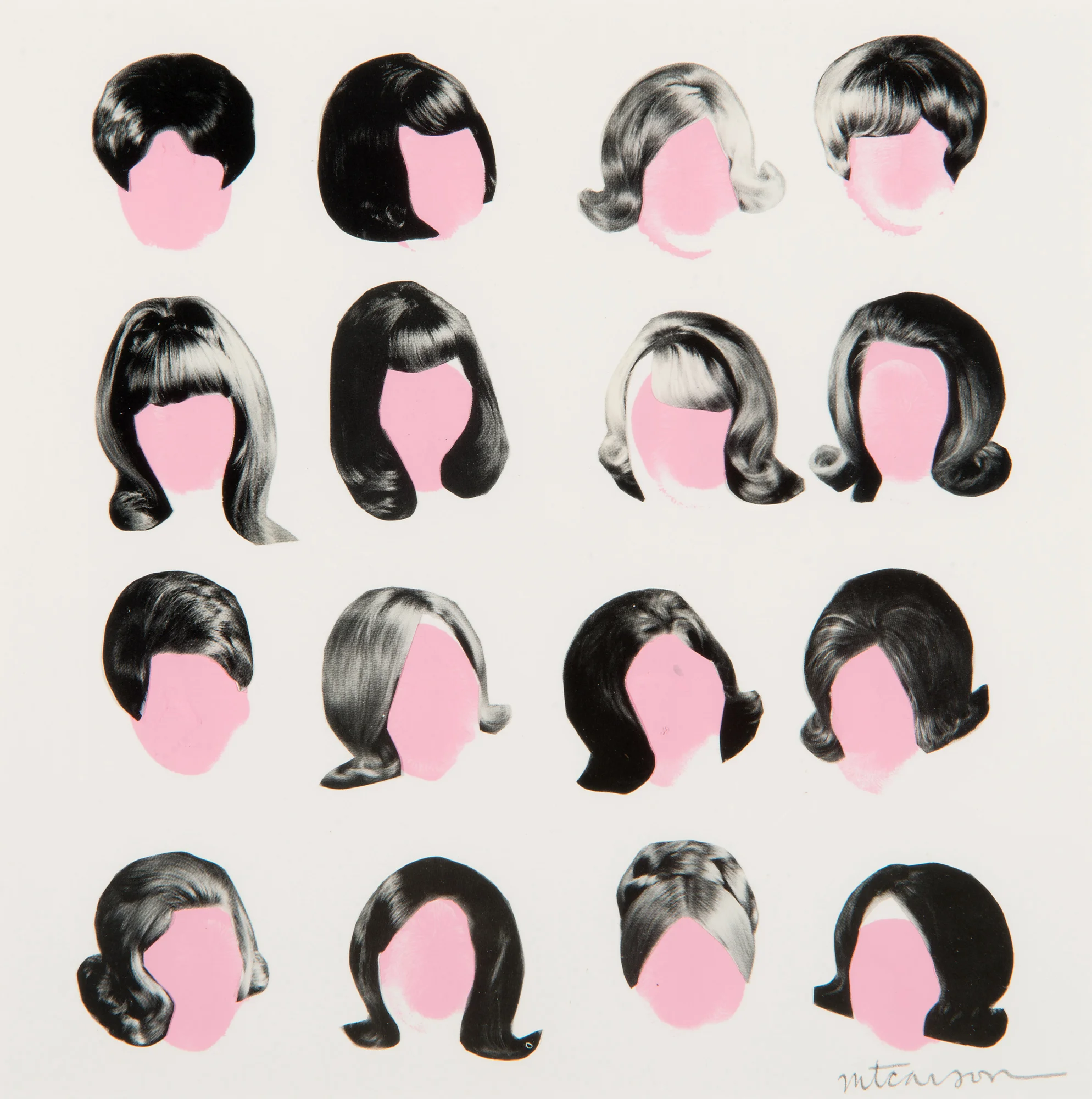 Beauty Parlor Parade, 8" x 8", collage and acrylic on paper