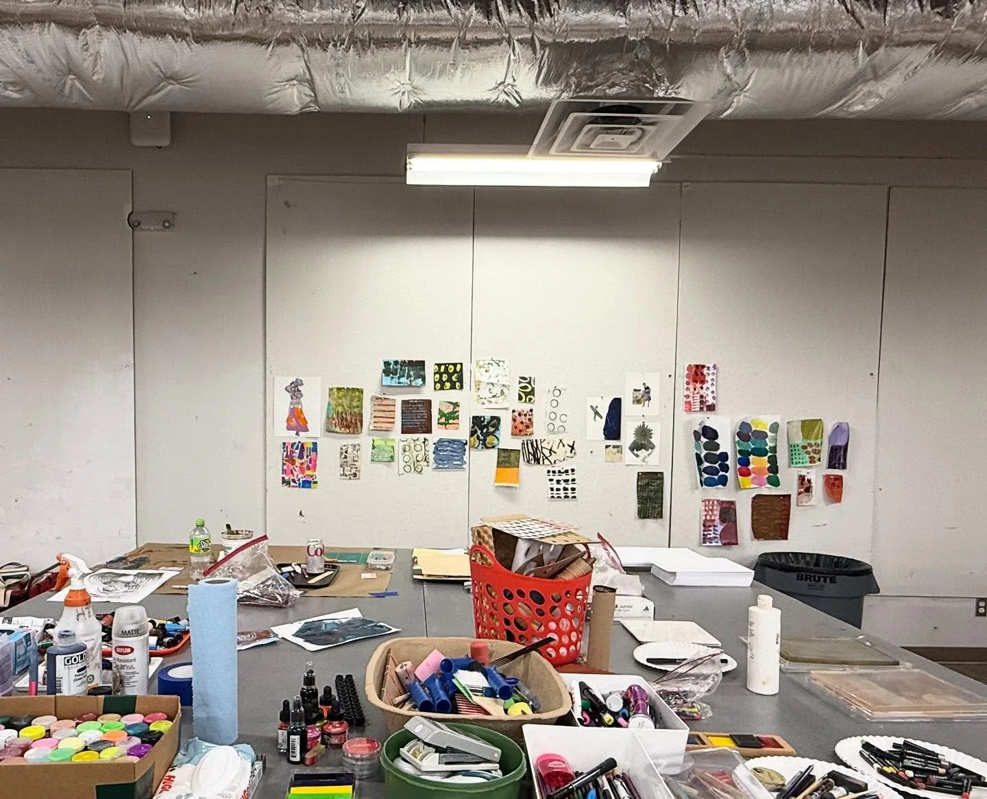 A fun weekend teaching mixed media collage to a great group of students at UTSA Southwest. The only photo I took. We were too busy making stuff. #utsacommunityart #utsasouthwest