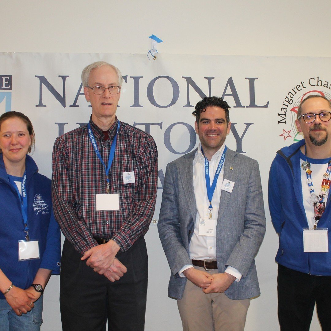 The National History Day in Maine State Contest was held on April 27 at UMaine. We were able to snag a quick photo during the hectic day of participating staff members from both the MCS Library and Policy Center!
