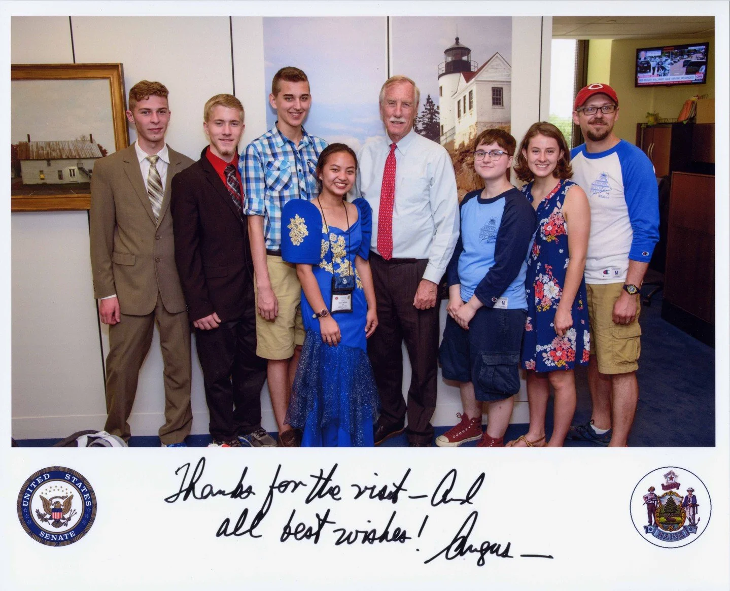 Let's celebrate coffee! Did you know Maine Senator Angus King has coffee with constituents once a week in his Washington DC, office? Every year National History Day State Coordinator and Library Museum Assistant John Taylor and students take advantag
