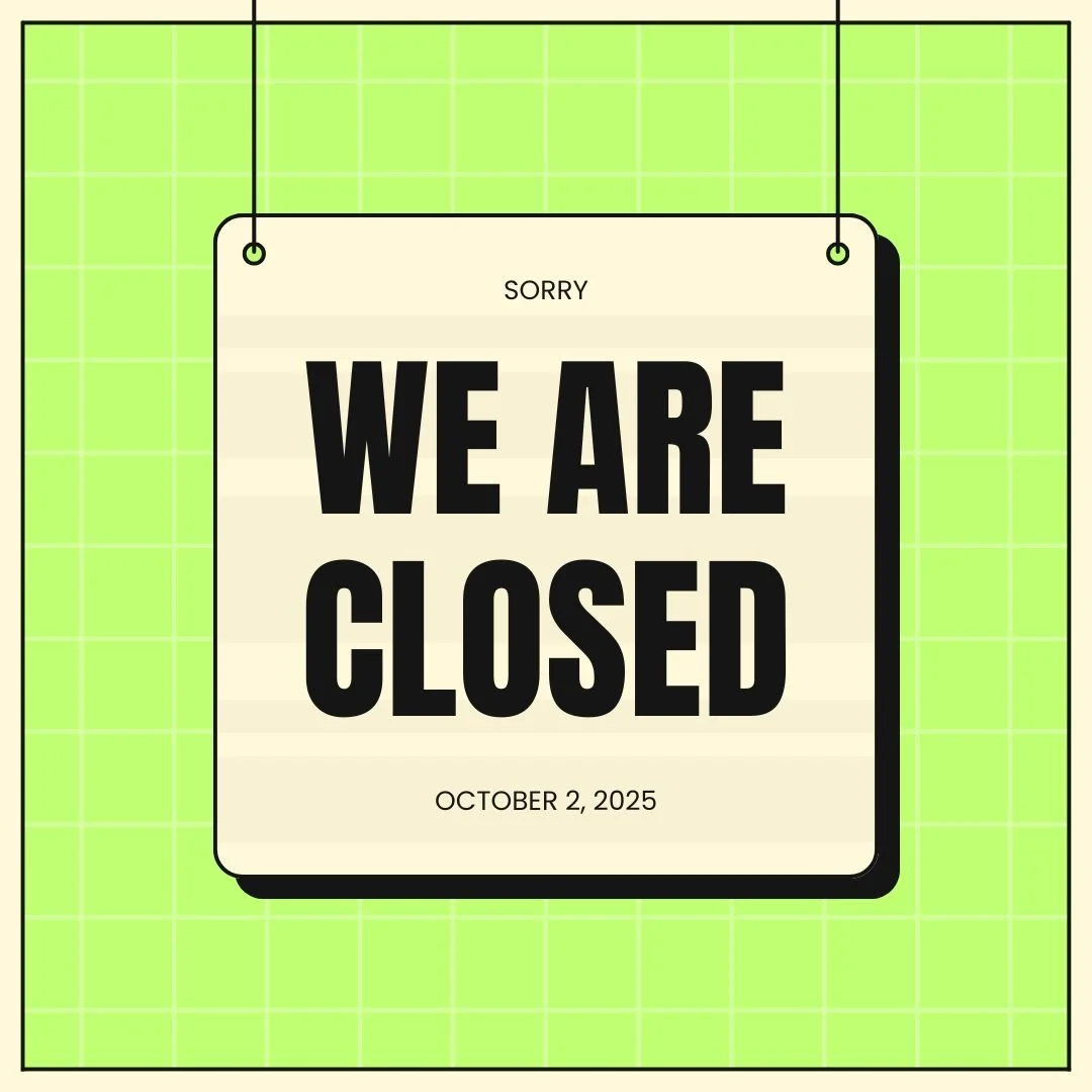 We will be closed to the public today, we apologize for the inconvenience.