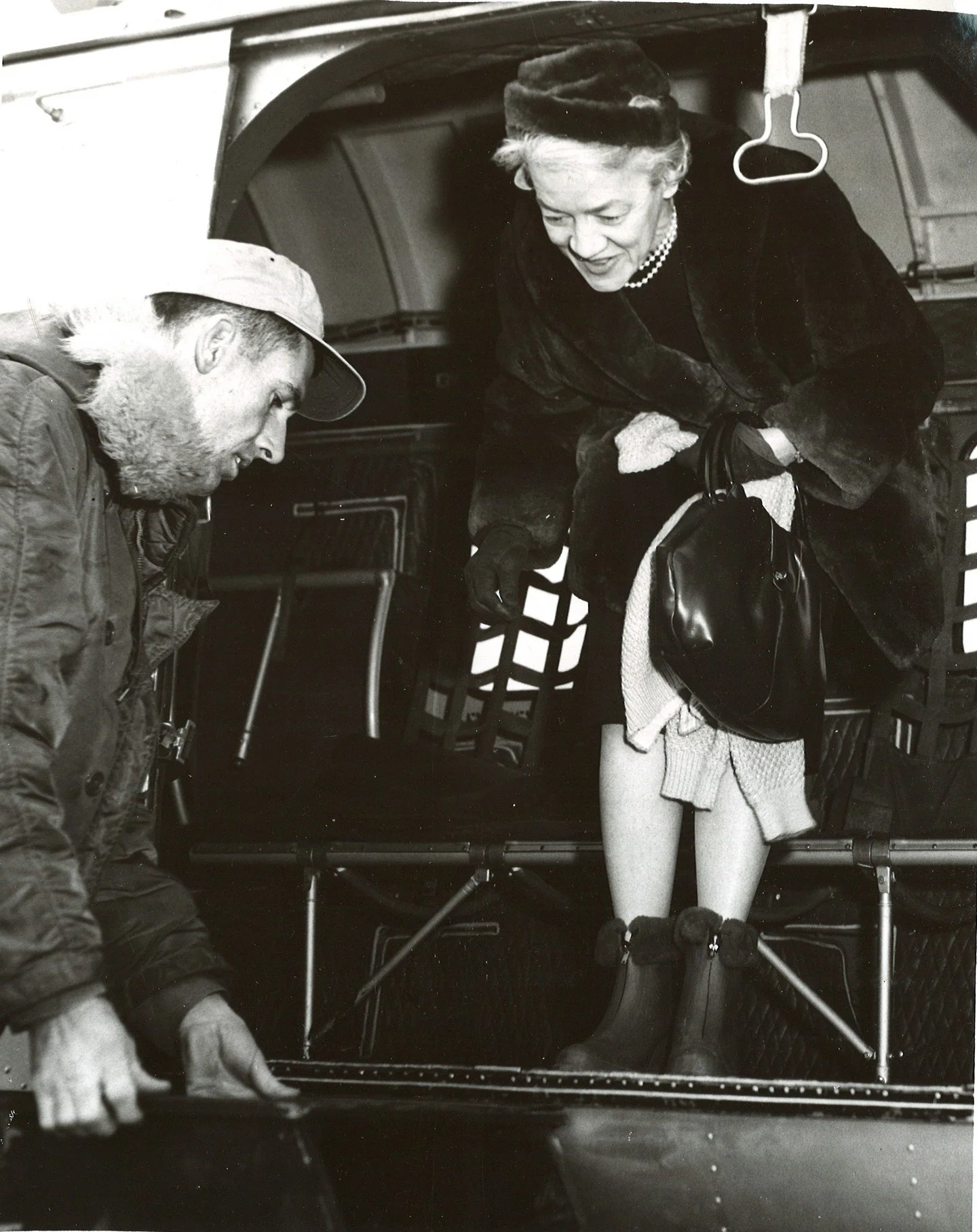 #OTD in 1961, Senator Smith took a helicopter from Dow Air Force Base to Bucks Harbor.