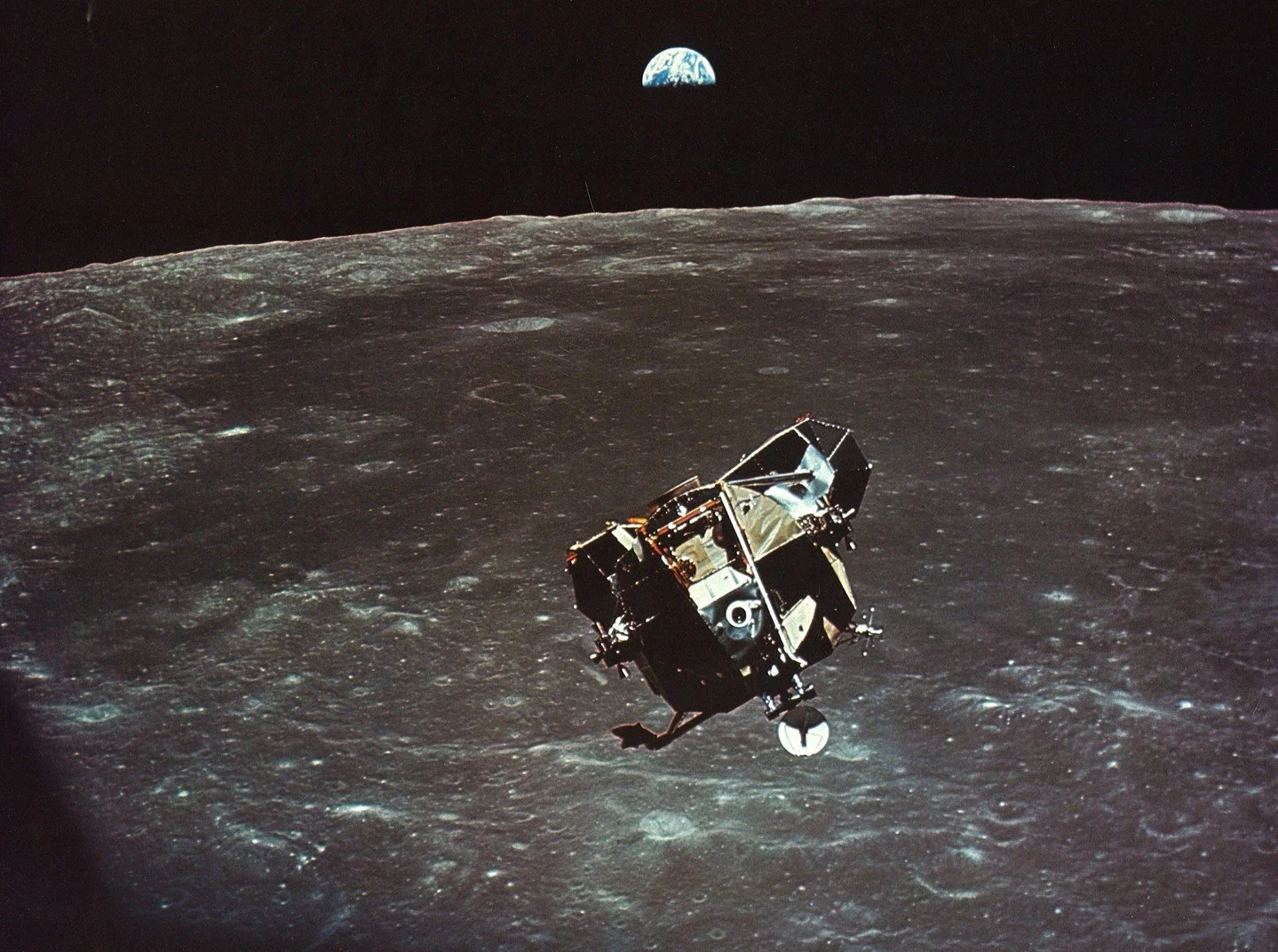 Let's celebrate the lunar new year! Here's a photo of the Apollo XI Lunar Module with Neil Armstrong and Edwin Aldrin as it ascends from the Moon in 1969. The Senator served on the Aeronautics Sciences Committee, and this photo is archived in the MCS