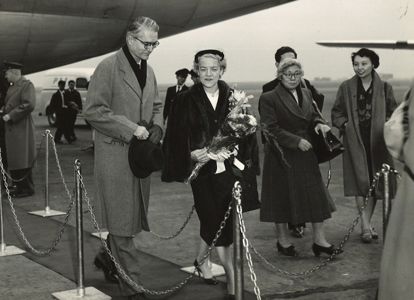 #OTD in 1955, Senator Smith landed in Japan during her world trip where she met and interviewed over twenty world leaders to gain a better understanding of Cold War issues and to report as a CBS correspondent.