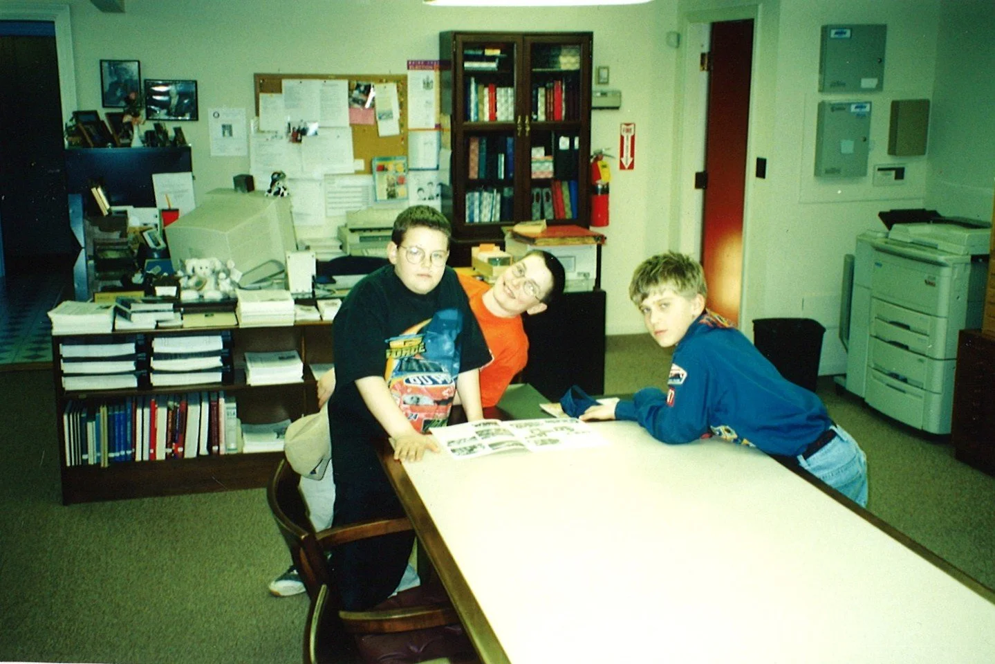 #OTD in 2000, a future employee and friend of the Library, Ben Doty (right), visited our facility with the Cornville Webelos. Ben currently lives overseas and will be getting married this fall!