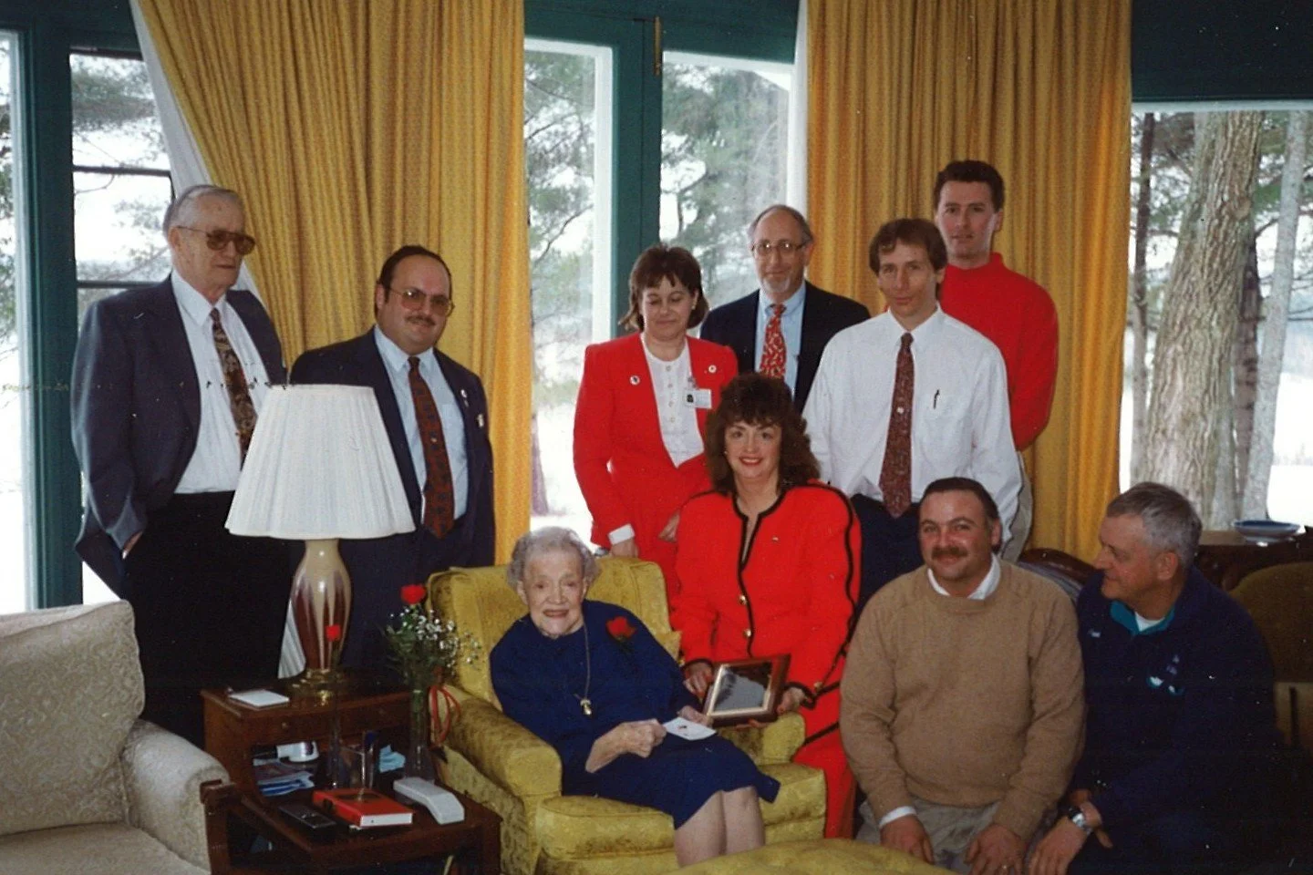 #OTD in 1994 the Mid Maine Chapter of the American Red Cross presented the Senator with a plaque for her years of involvement with the organization.