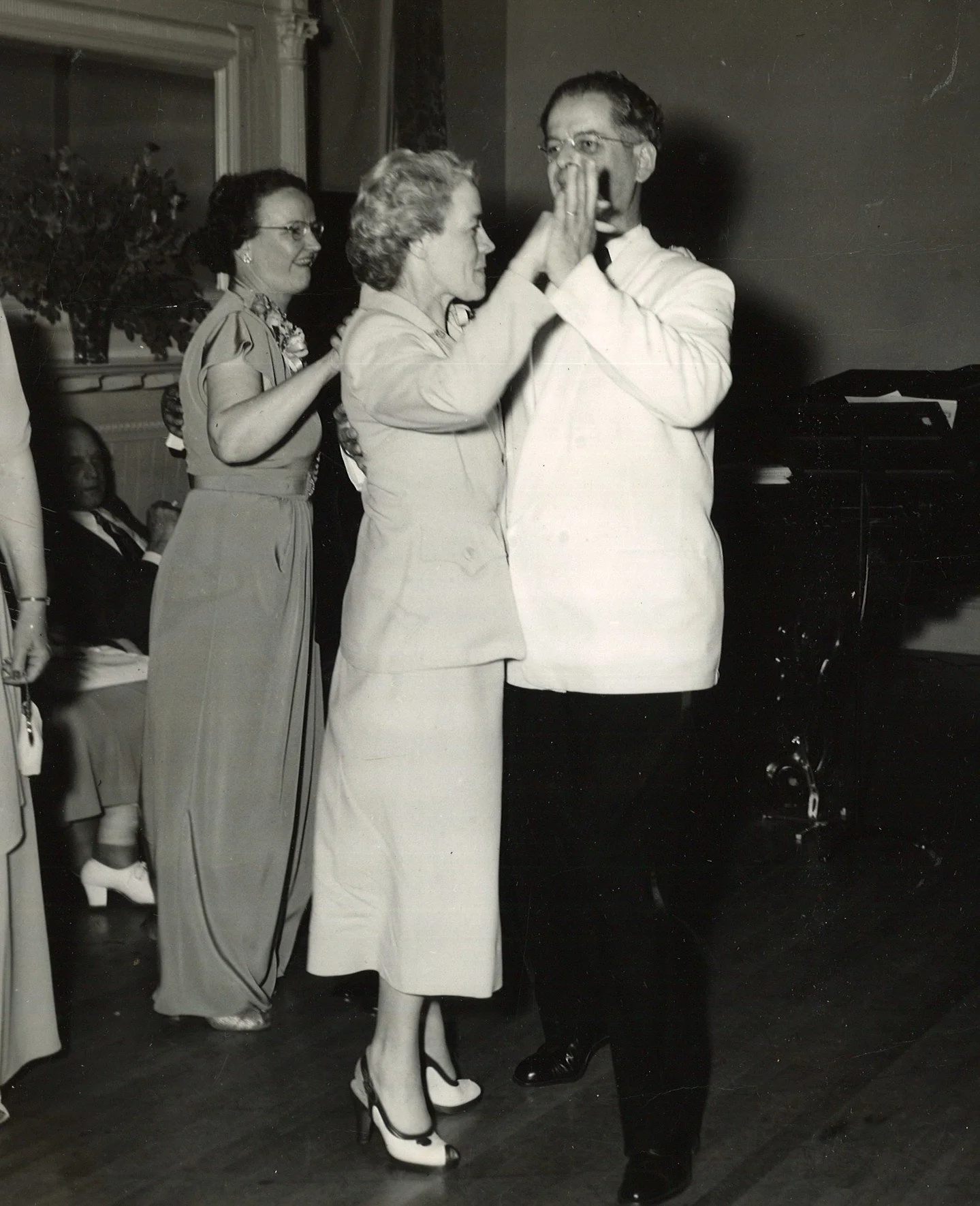 Happy #InternationalDanceDay! Let's celebrate the joy of dance! Photo taken in 1949, at Poland Spring. The Senator's dance partner is unidentified.