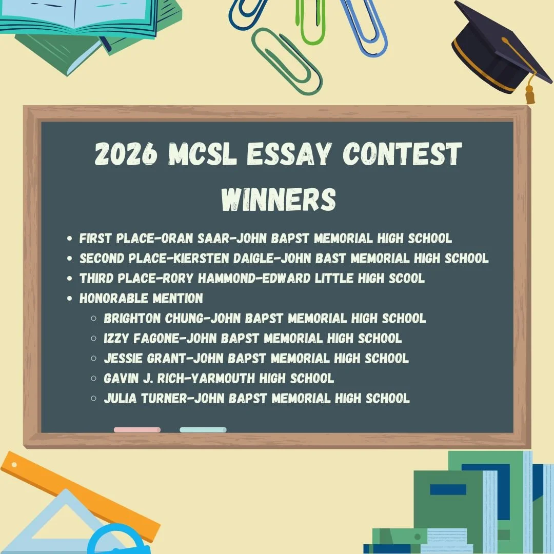 It was difficult, but we have concluded our 2026 essay contest! 

Congrats to the winners and thank you to all participants for the thoughtful essays!