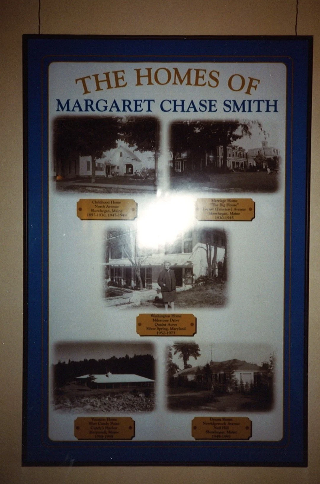 #OTD in 1999, the temporary exhibit focusing on the many homes of Margaret Chase Smith opened. We now have a permanent display in the Library focused on her Skowhegan home. Come by the Library to check it out!