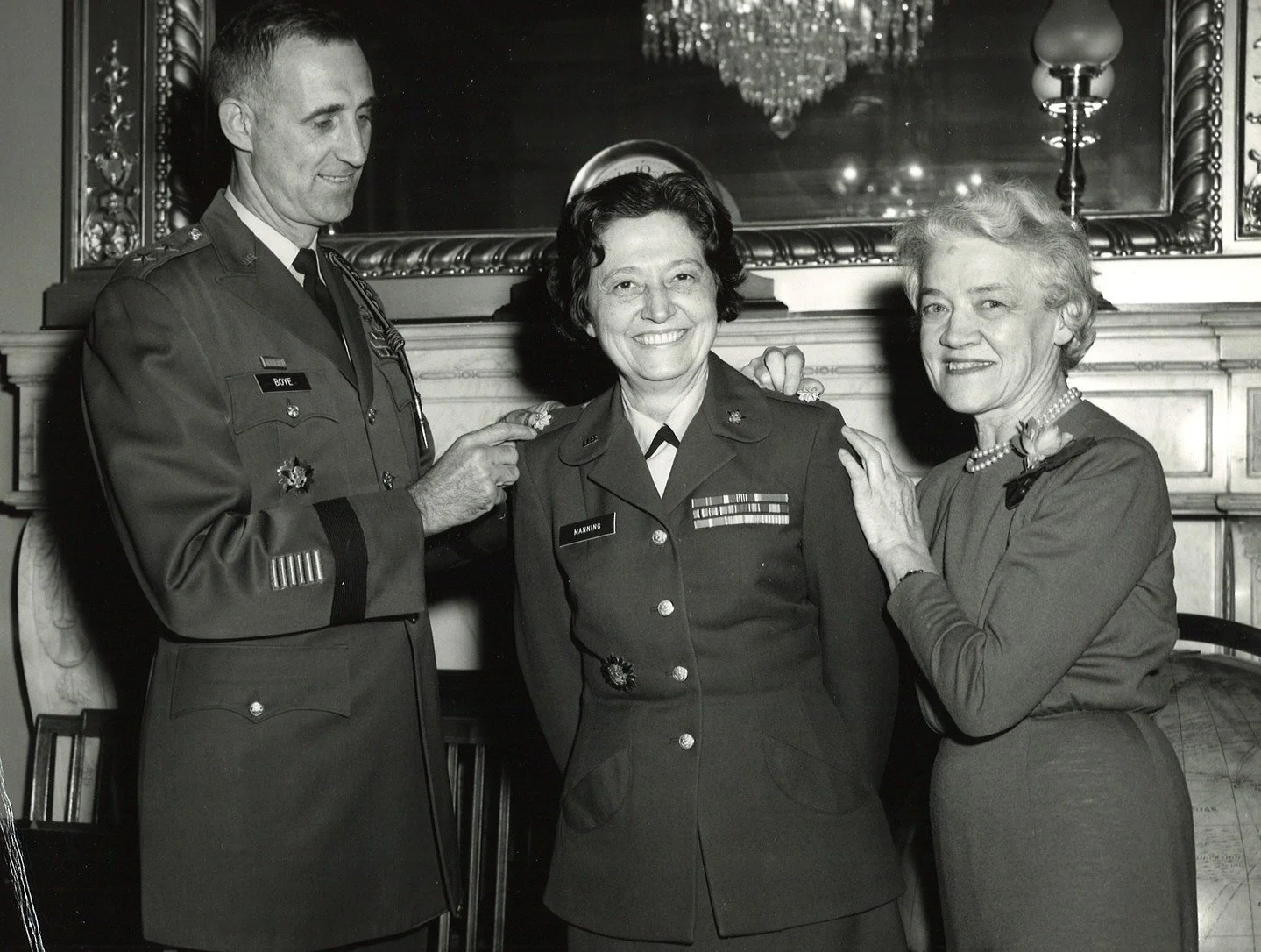 #OTD in 1965, Senator Smith was present when Dorothy Russell Manning was promoted to Lieutenant Colonel.