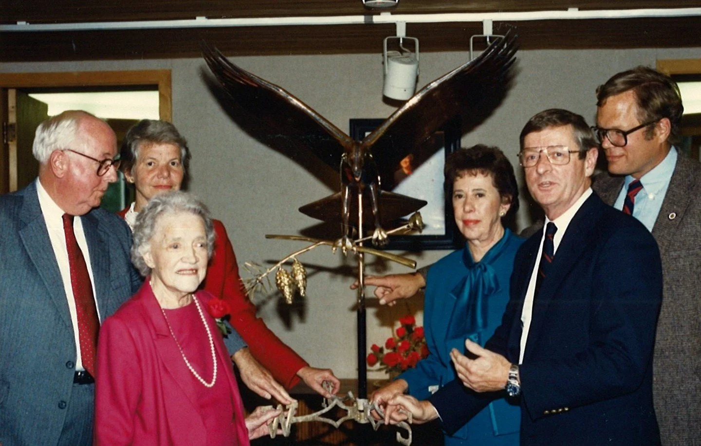 #OTD in 1988, MCSL hosted an Appreciation Day. The Senator was thrilled to receive a unique weathervane created by Barry Norling and a thoughtful gift from Mert &amp; Harriet Henry, Georgia McKearly, and Maurine Meckes!