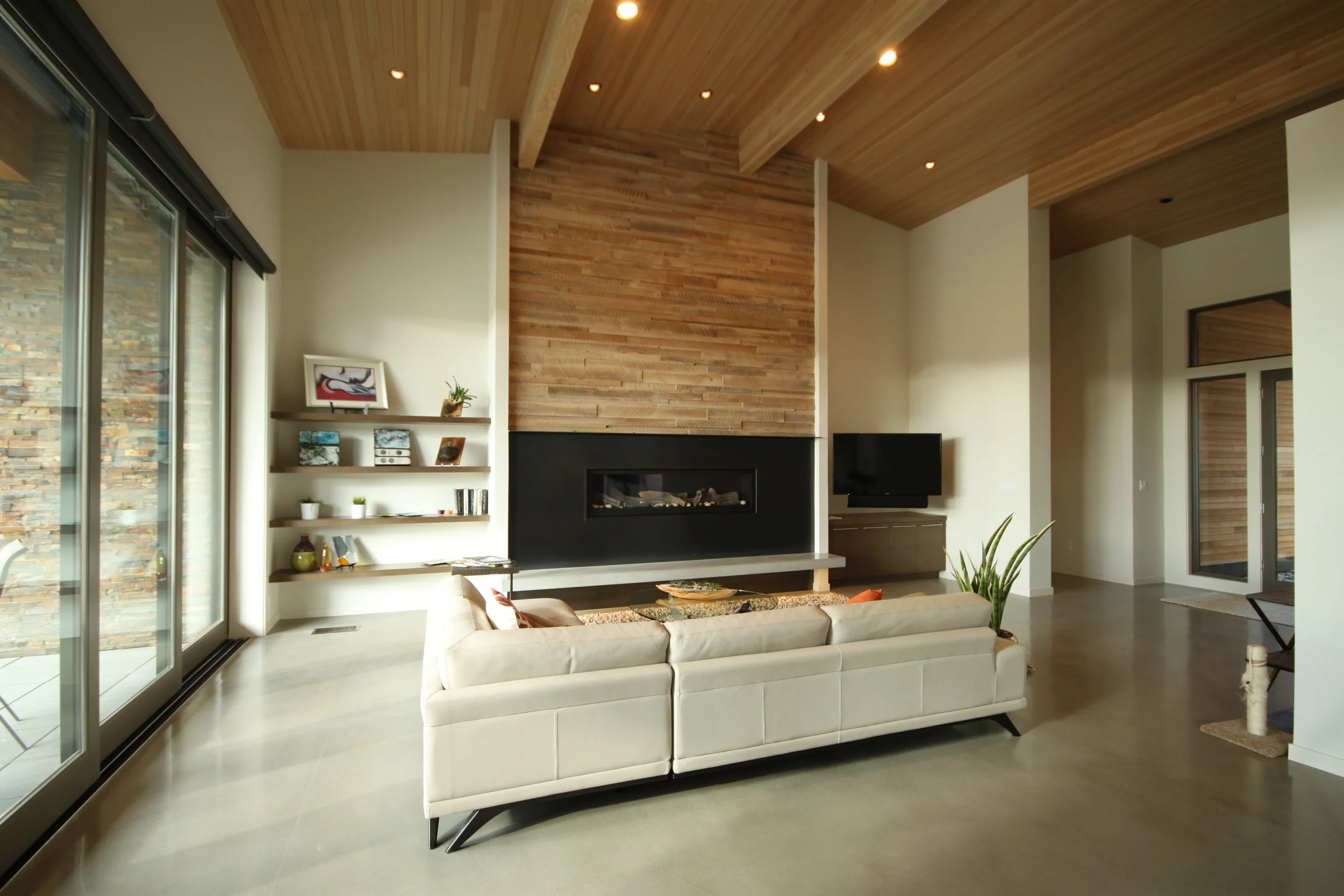 HENRY residence - fireplace wall