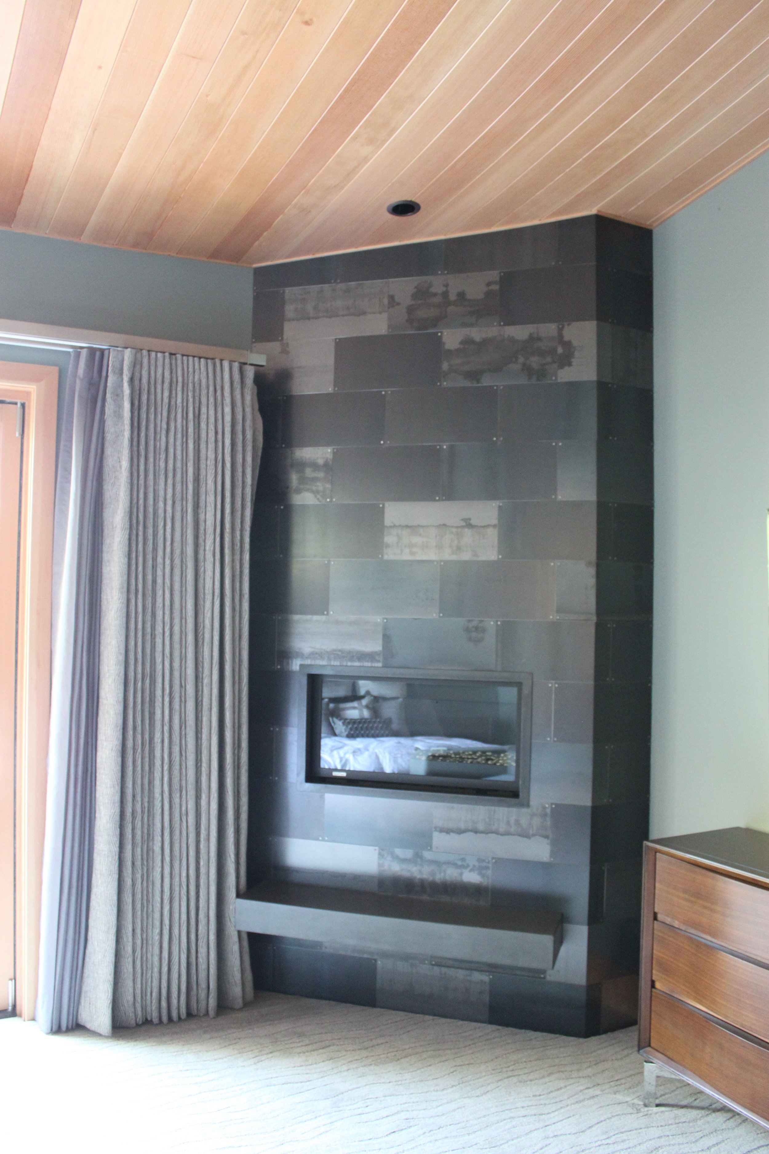 SUNDE - fireplace steel tile system