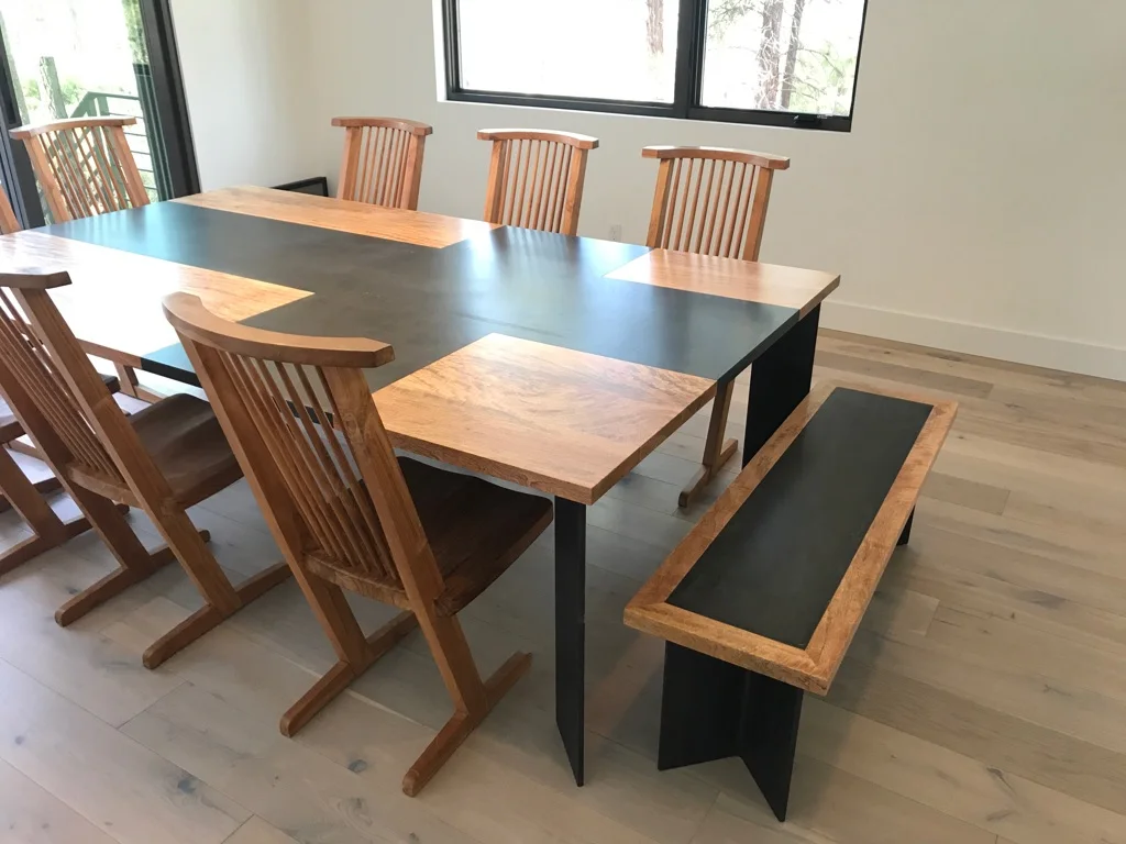 CRIS CROSS - steel table system & bench