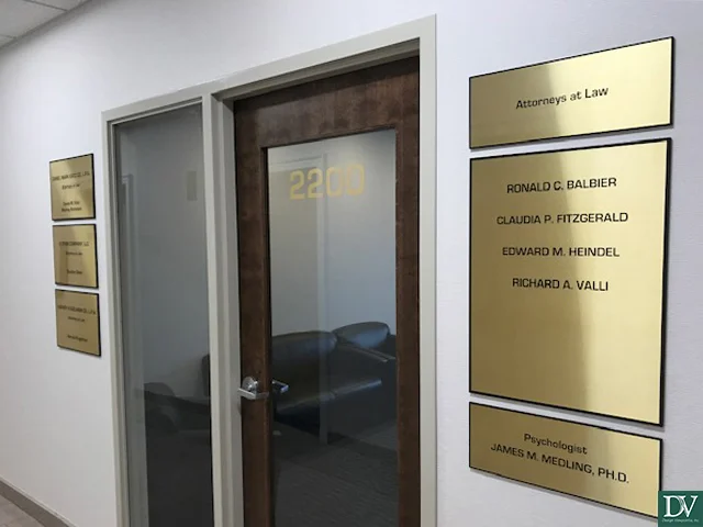Terminal Tower Law Firm entrance signage