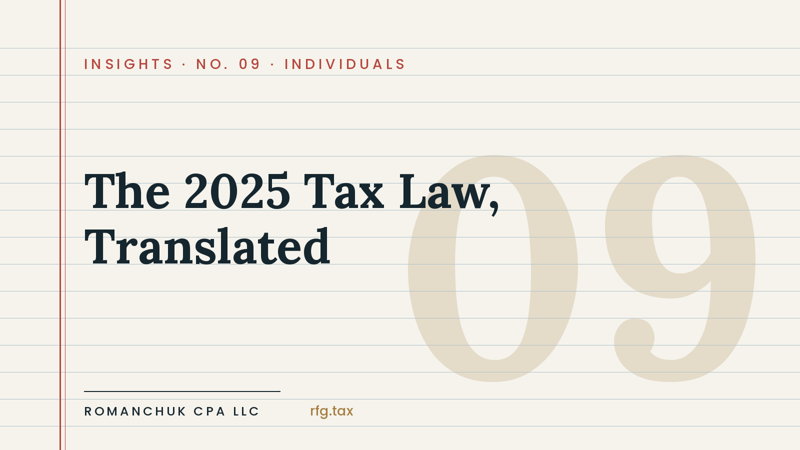 What Actually Changed on Your Tax Return: The 2025 Tax Law, Translated