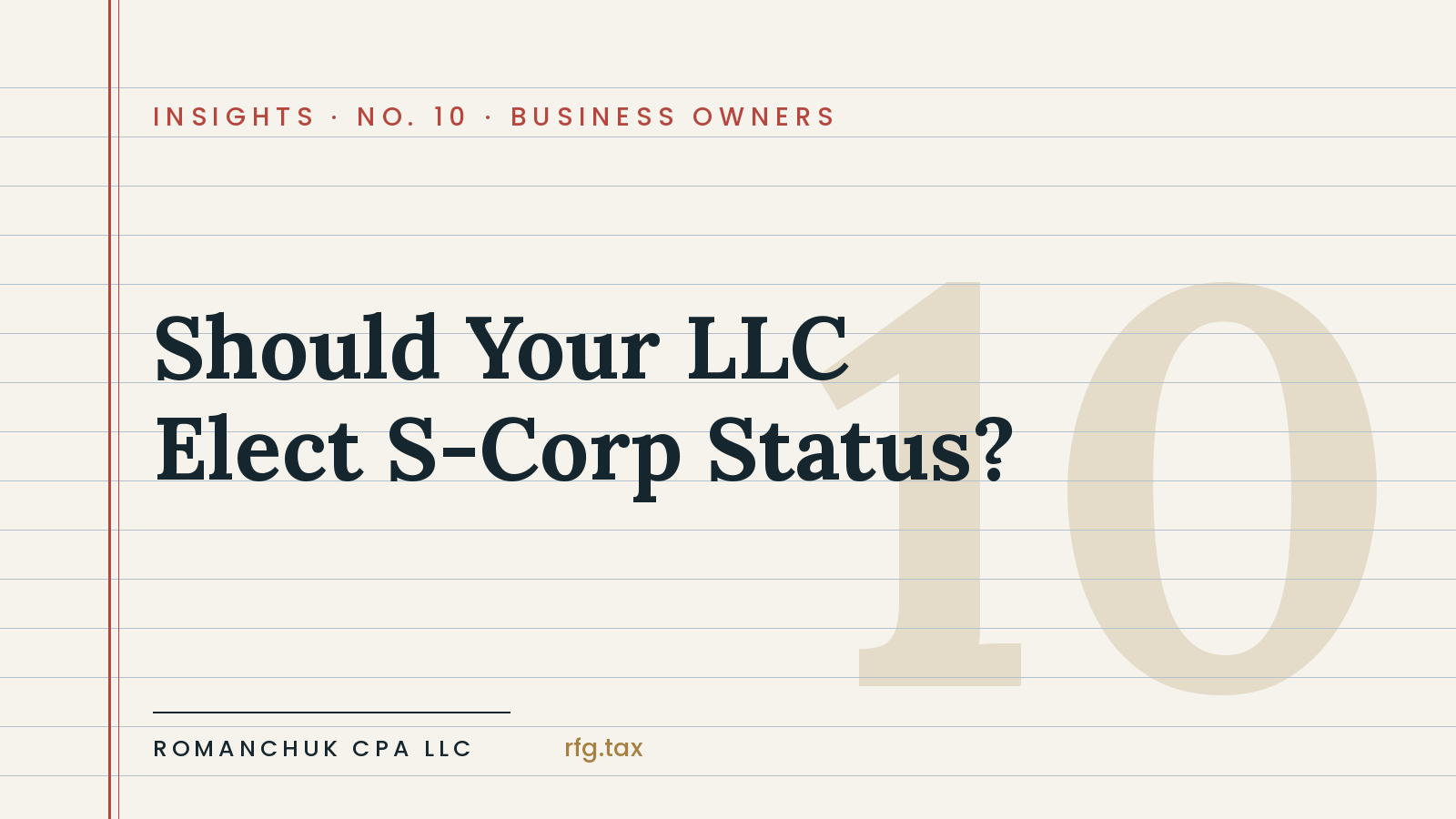 Should Your LLC Elect S-Corp Status? The Real Break-Even Math 