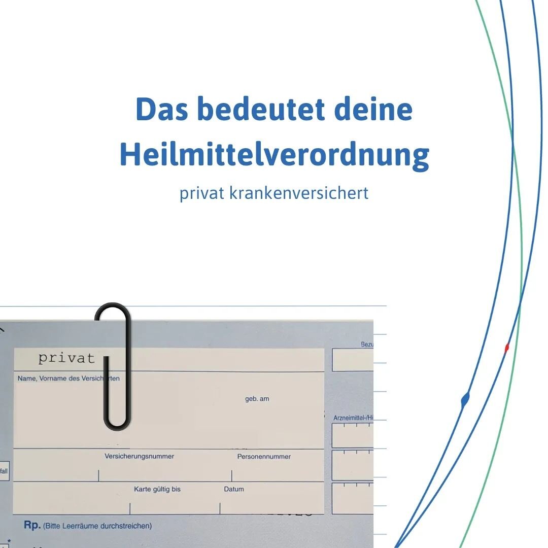 Letzens haben wir gezeigt, wie die Heilmittelverordnung f&uuml;r gesetzlich versicherte Personen aussieht. Heute gehen wir darauf ein, wie das ganze ausschaut, wenn man privat versichert ist.
Du hast Fragen dazu? 🤔 Schreib uns gern! 💌
#manucurakiel