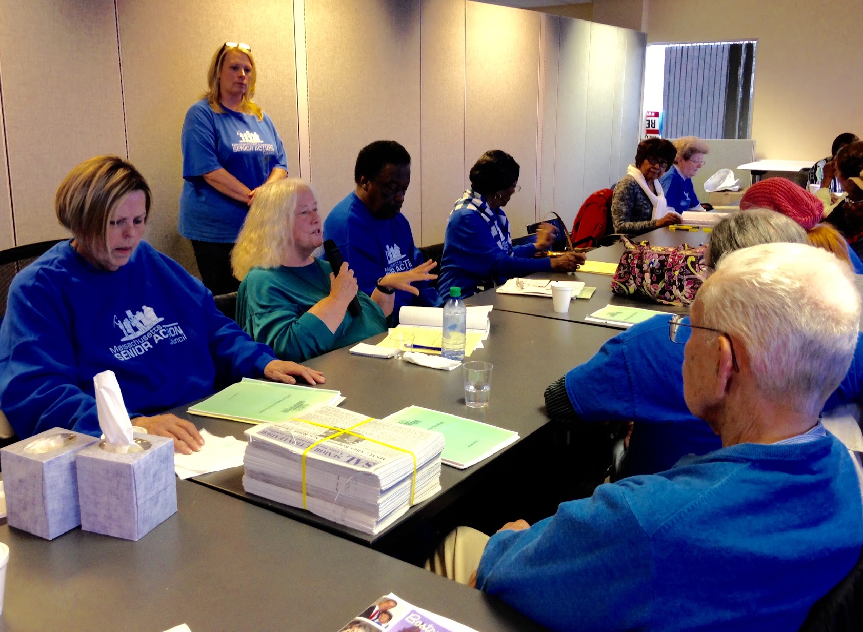 Seniors in a conference room 