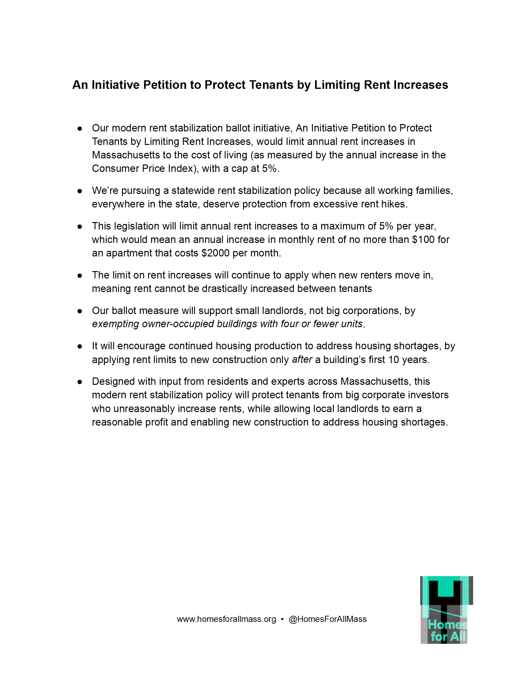 Rent Control Ballot Question