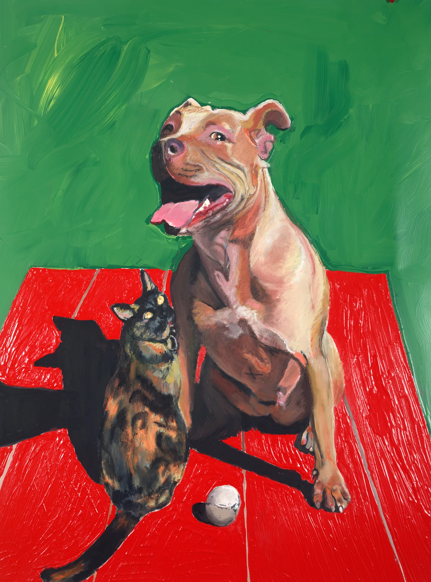 Ginger and Gretyl, 2001, Mixed Media, 40×30 inches