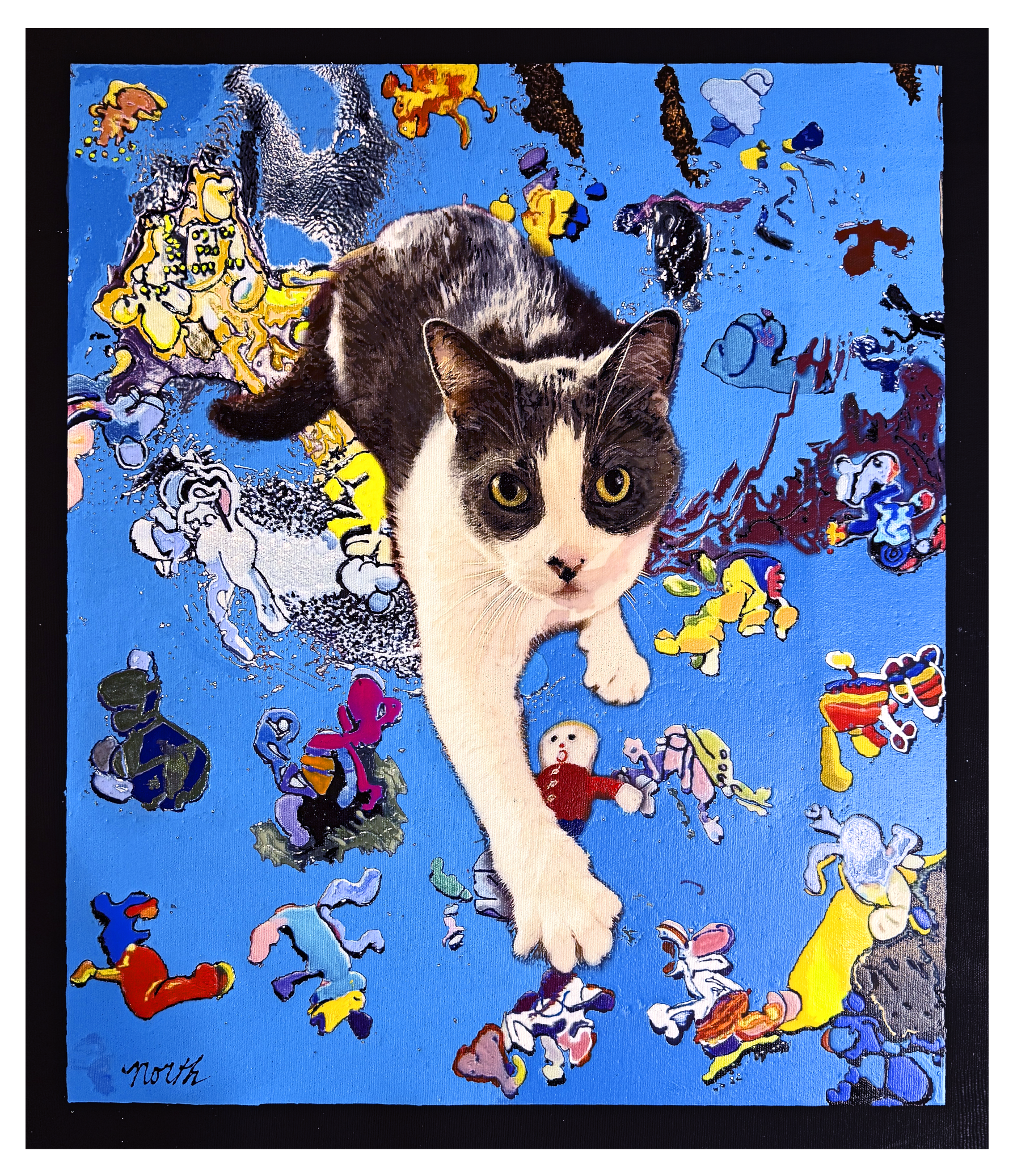 "Oh No... Mister Bill," acrylic, Private Collection.