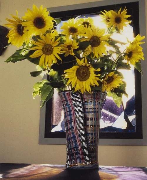 Plaid Glass Sunflowers, Pilchuck, Wa.