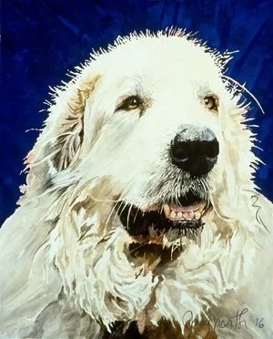 "Beni," 1996, watercolor, 60 x 40 in., Private Collection.