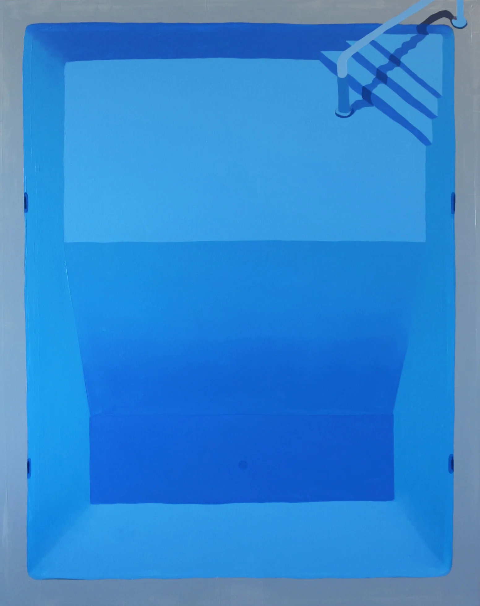 big blue pool: oil on canvas, 60x48 inches, 2016