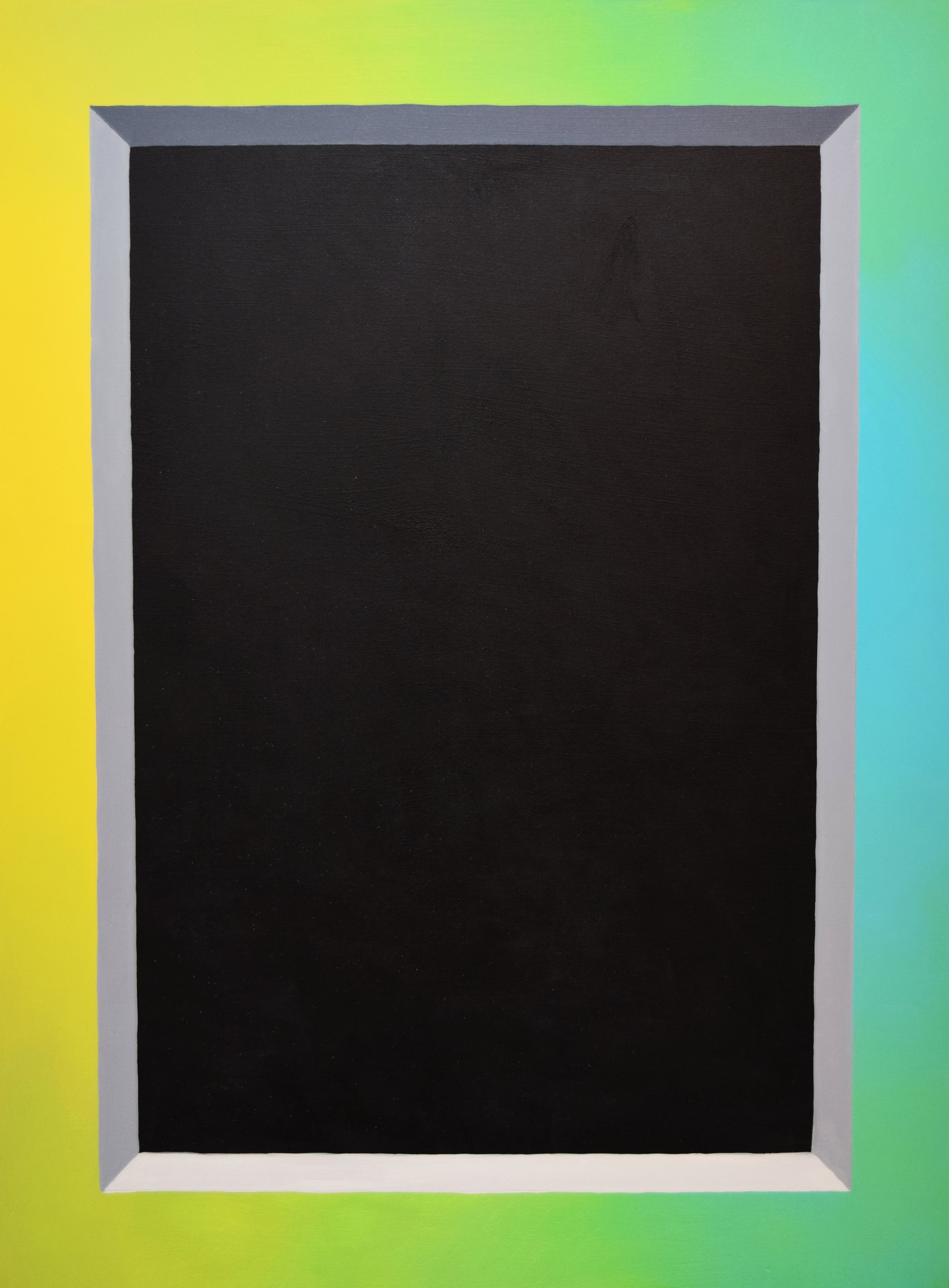 gradient with void: oil on canvas, 48x36 inches, 2017