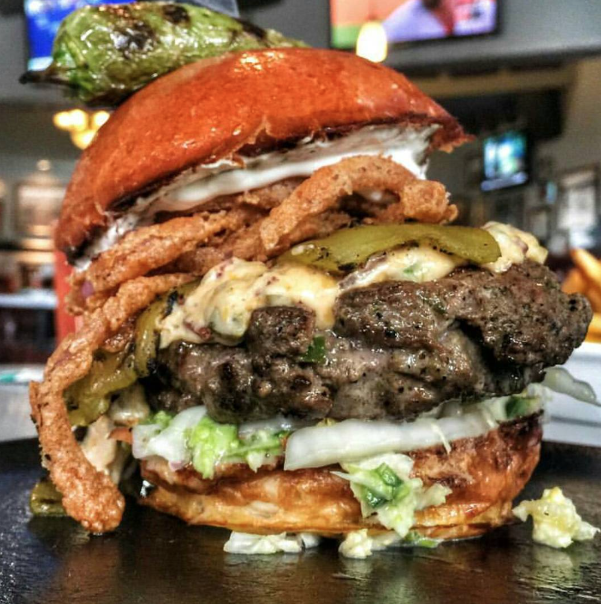 Slaters 50/50's Jalapeno Popper Burger | Photo courtesy of Slater's 50/50 via Instagram