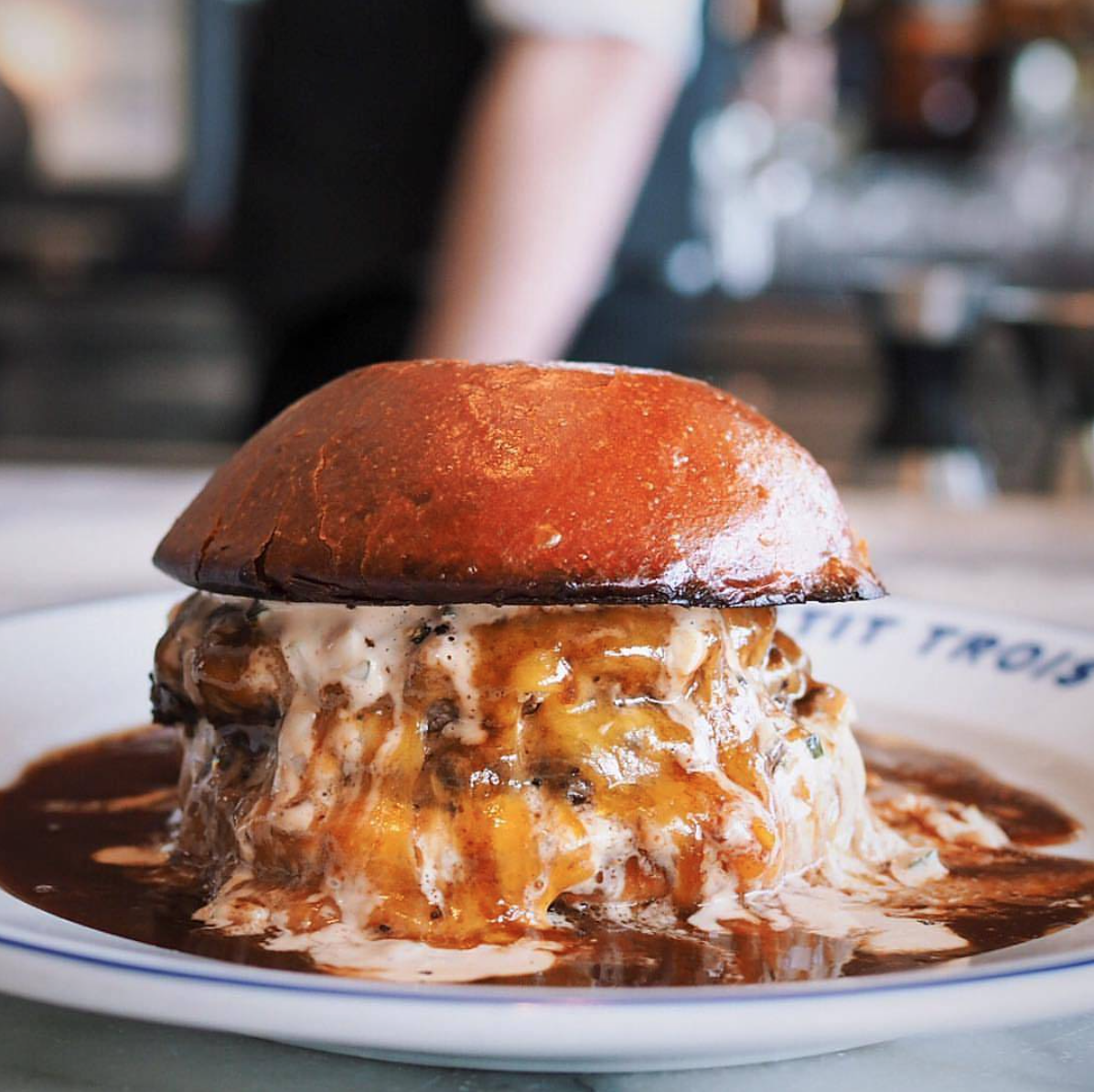 Petit Trois' Big Mec | Photo courtesy of Eddie @hungryinla via Instagram