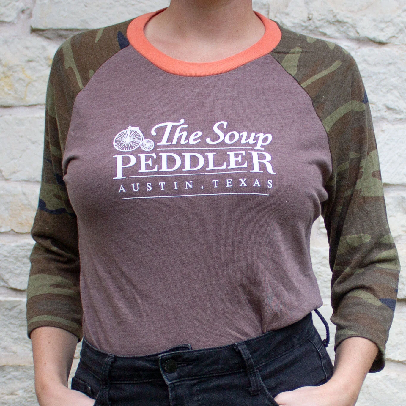 Camo Baseball Tee — The Soup Peddler