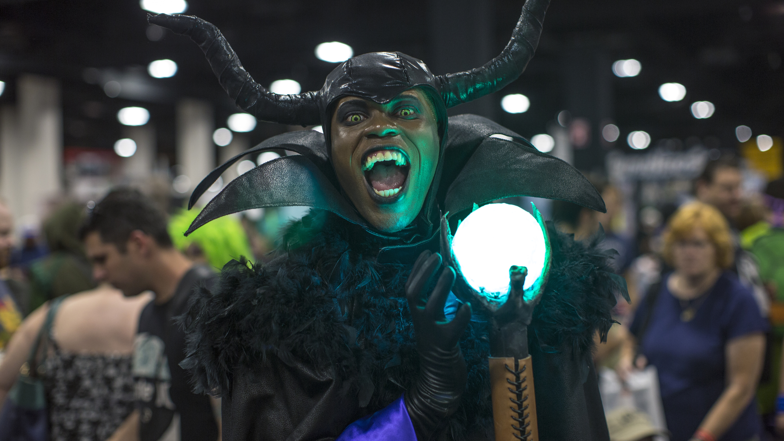 Cosplayer Brandon the Shapeshifter brought out his best Maleficent at the Boston ComicCon