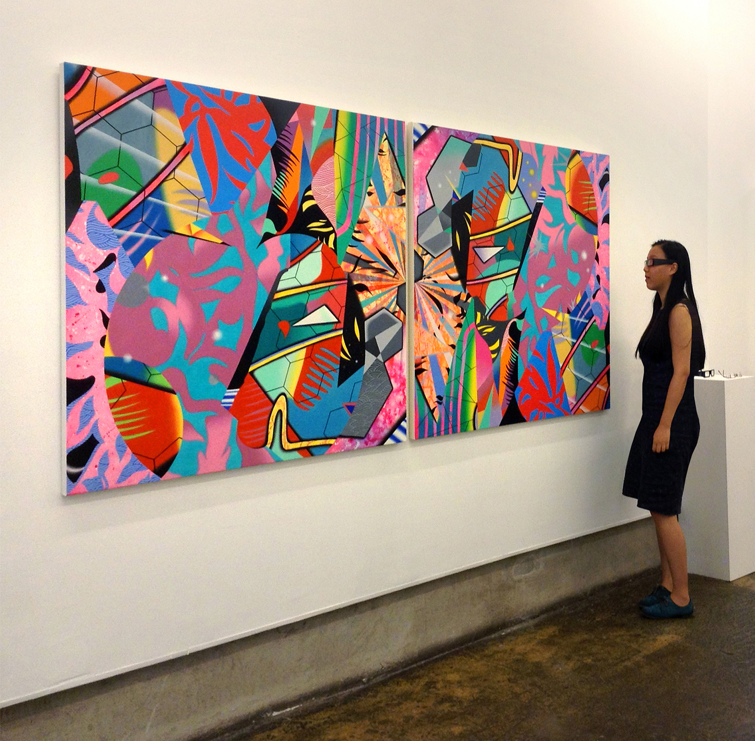 Rappstraction I Diptych - Installation view at Gallery Nine 5, NYC