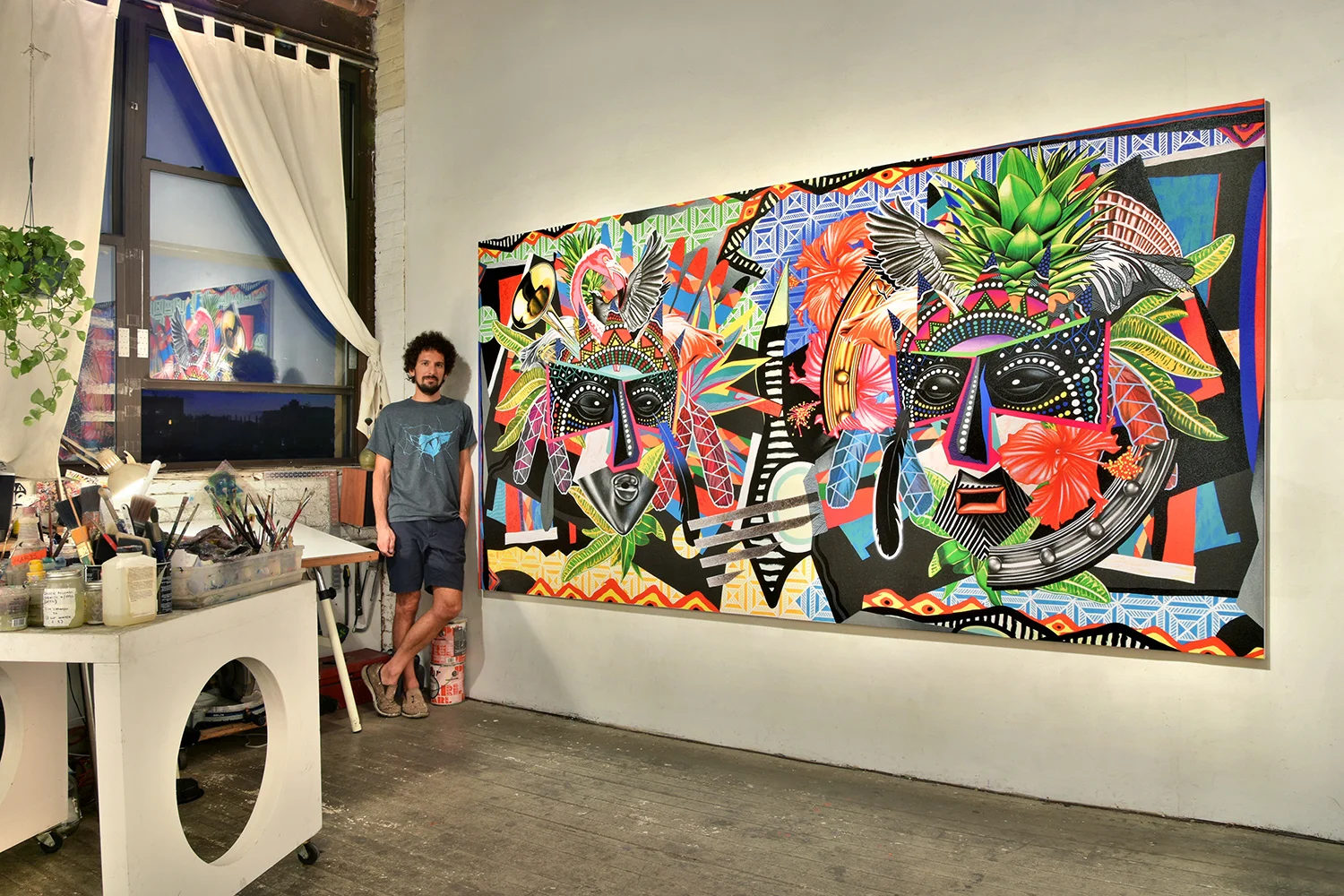 Junkanoo Masquerade - In the Artist's Studio
